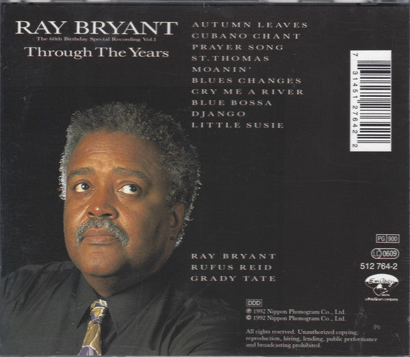 Ray Bryant : Through The Years - The 60th Birthday Special Recording Vol. 1 (CD, Album)