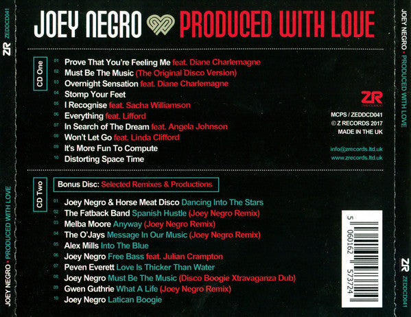 Buy Joey Negro : Produced With Love (CD, Album + CD, Comp) – Alt