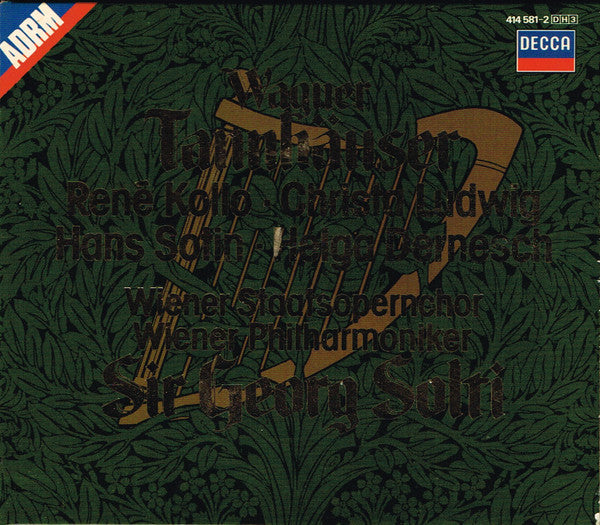 Wagner* - René Kollo · Christa Ludwig · Hans Sotin · Helga Dernesch · Wiener Staatsopernchor · Wiener Philharmoniker · Sir Georg Solti* : Tannhäuser  (3xCD, Album, RE, RM + Box, Sli)