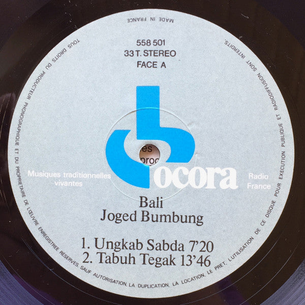 Joged Yeh Mekecir : Bali: Joged Bumbung (LP, Album, RE)