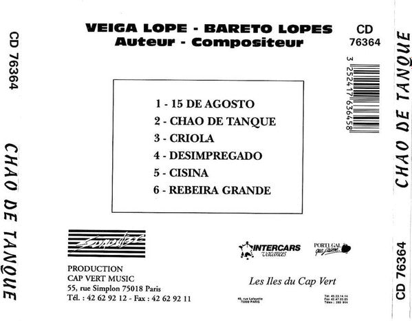 Veiga Lope Et Bareto Lopes* : Chao De Tanque (CD, Album)
