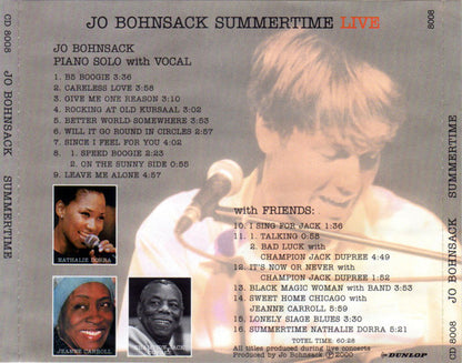 Jo Bohnsack : Summertime Live (CD, Album)
