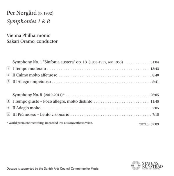 Per Nørgård, Vienna Philharmonic*, Sakari Oramo : Symphonies 1 & 8 (SACD, Hybrid, Multichannel)