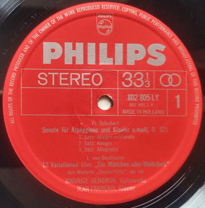 Schubert* / Beethoven* - Maurice Gendron, Jean Françaix : Schubert / Beethoven (LP, Album)