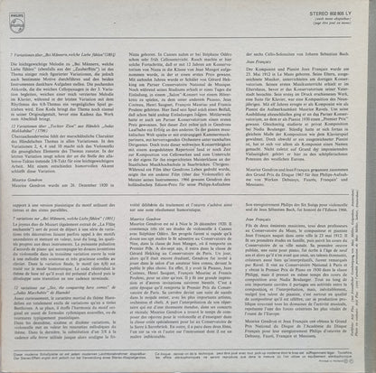 Schubert* / Beethoven* - Maurice Gendron, Jean Françaix : Schubert / Beethoven (LP, Album)