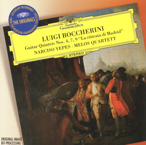 Luigi Boccherini - Narciso Yepes ∙ Melos Quartett : Guitar Quintets Nos. 4, 7, 9 «La Ritirata Di Madrid» (CD, Album, RE, RM)