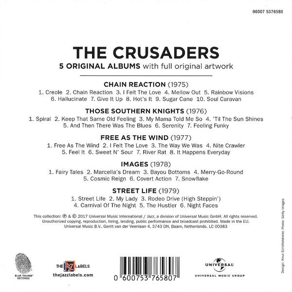 The Crusaders : 5 Original Albums  (CD, Album, RE + CD, Album, RE + CD, Album, RE + CD)