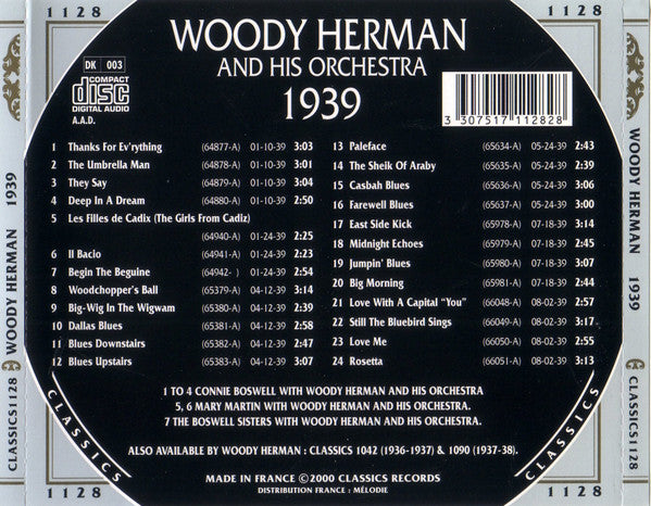Woody Herman And His Orchestra : 1939 (CD, Comp)