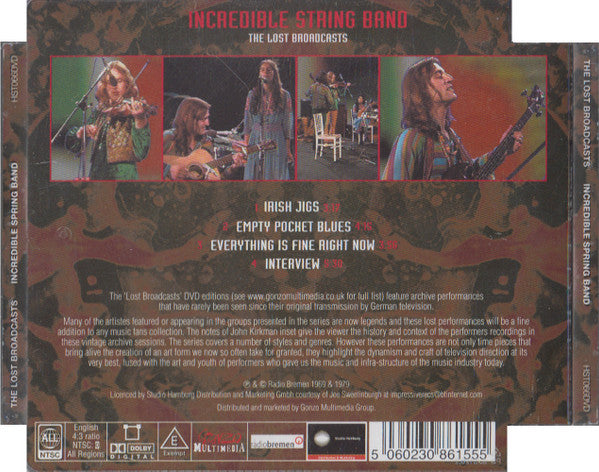 The Incredible String Band : The Lost Broadcasts (DVD-V, NTSC)