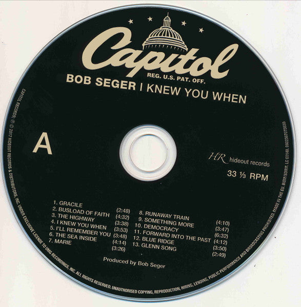 Bob Seger : I Knew You When  (CD, Album, Dlx)