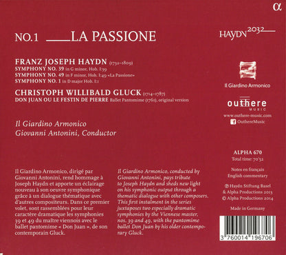 Franz Joseph Haydn*, Christoph Willibald Gluck – Giovanni Antonini, Il Giardino Armonico : La Passione (CD, Album)