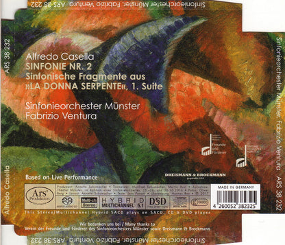 Alfredo Casella, Sinfonieorchester Münster, Fabrizio Ventura (2) : Sinfonie Nr. 2, La Donna Serpente (SACD, Hybrid, Multichannel, DSD)