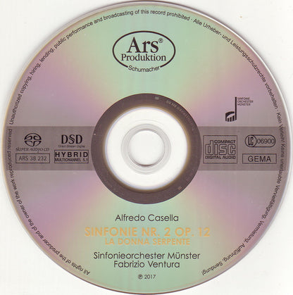 Alfredo Casella, Sinfonieorchester Münster, Fabrizio Ventura (2) : Sinfonie Nr. 2, La Donna Serpente (SACD, Hybrid, Multichannel, DSD)