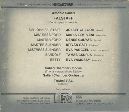 Antonio Salieri - József Gregor, Mária Zempléni, Denes Gulyas, István Gáti, Éva Pánczél, Éva Vámossy, Tamás Csurja, Tamás Pál : Falstaff (3xCD, Album)