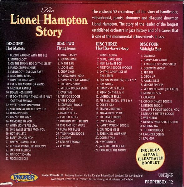 Lionel Hampton : The Lionel Hampton Story (4xCD, Comp, RE, Sli + Box)