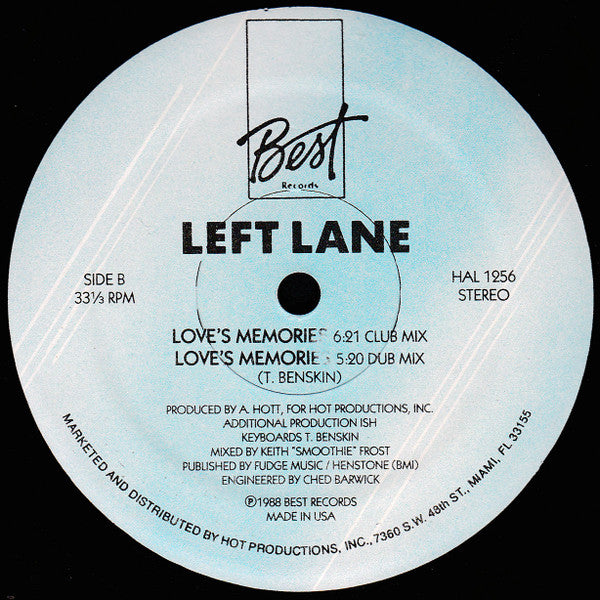 Left Lane : Love's Memories (12")