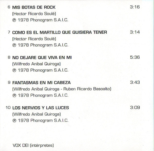 Vox Dei (2) : Gata De Noche (CD, Album, RE)