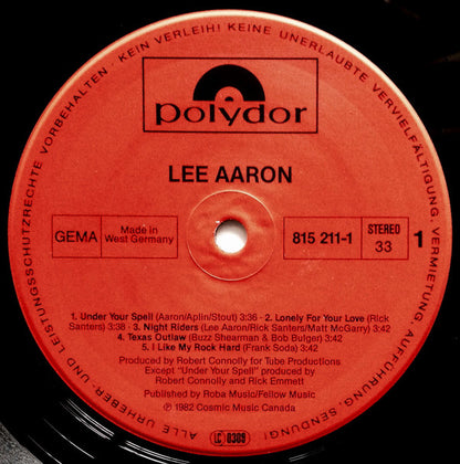 Lee Aaron : Lee Aaron (LP, Album, RE)