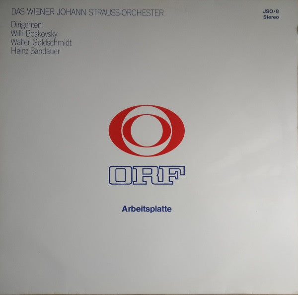 Wiener Johann Strauss Orchestra : ORF Arbeitsplatte JSO/8 (LP, Transcription)