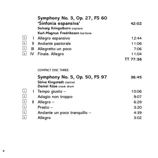 Carl Nielsen, Royal Stockholm Philharmonic Orchestra*, Gennady Rozhdestvensky* : Symphonies (3xCD, Comp, RM)