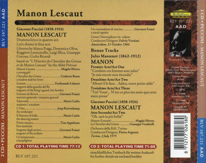 Giacomo Puccini : Manon Lescaut (2xCD, Album)