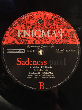 Enigma : Sadeness Part I (12", Maxi)
