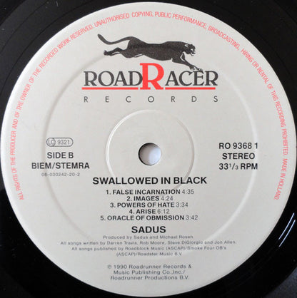 Sadus : Swallowed In Black (LP, Album)