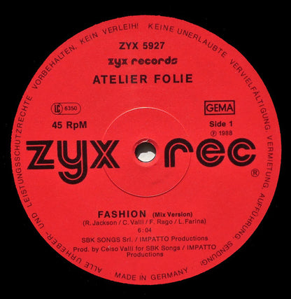 Atelier Folie : Fashion (12")