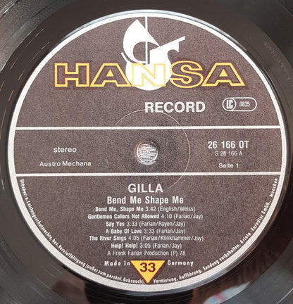 Gilla : Bend Me Shape Me (LP, Album)