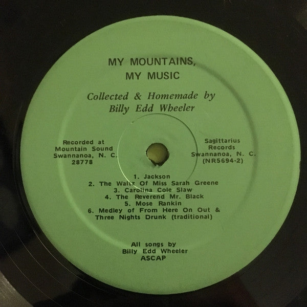 Billy Edd Wheeler : My Mountains, My Music (LP, Album)