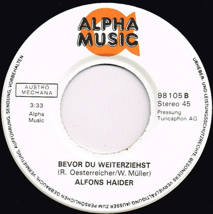 Alfons Haider : Abgeschminkt (7", Single)