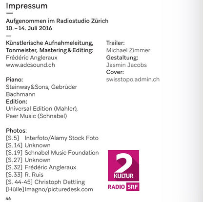 Gustav Mahler, Artur Schnabel, Rachel Harnisch, MythenEnsembleOrchestral*, Graziella Contratto : Symphony No. 4; Lieder (CD, Album)