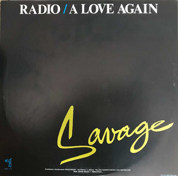 Savage : Radio / A Love Again (12")