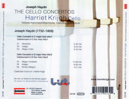 Harriet Krijgh, Wiener Kammerphilharmonie, Joseph Haydn : The Cello Concertos (CD, Album)