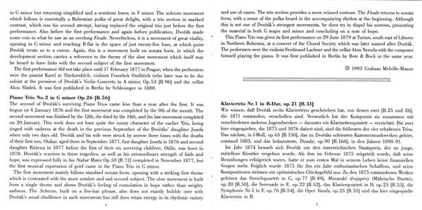 Antonín Dvořák, The Borodin Trio* : Piano Trios No.1 In B Flat Major - No.2 In G Minor (CD)