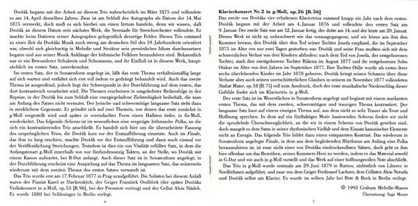 Antonín Dvořák, The Borodin Trio* : Piano Trios No.1 In B Flat Major - No.2 In G Minor (CD)