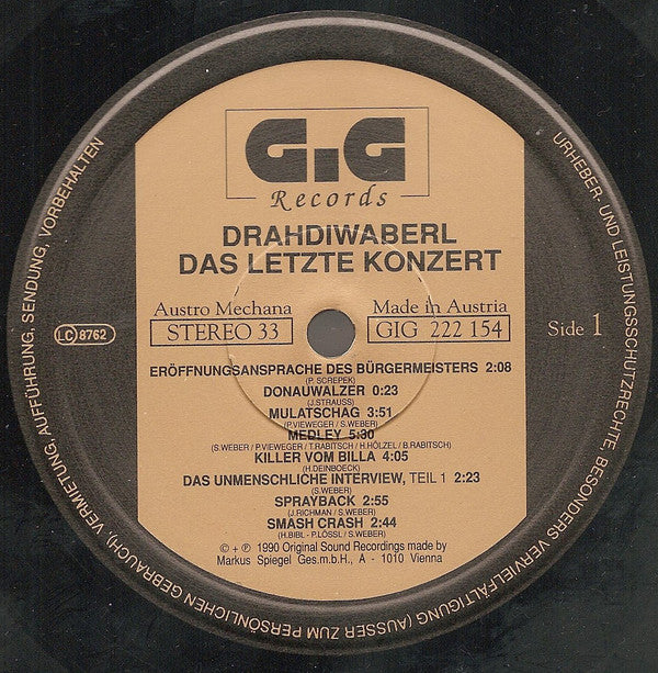 Drahdiwaberl : Reif Für Den Pepi (Das Letzte Konzert) (LP)