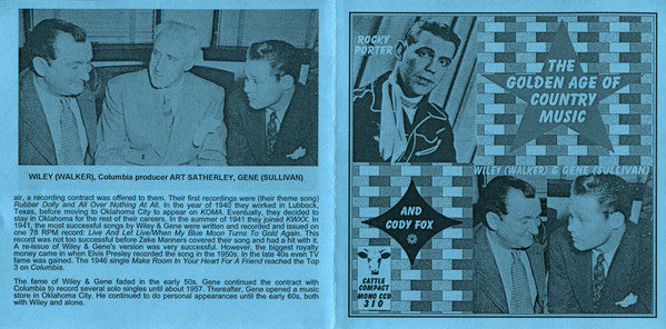 Various : The Golden Age Of Country Music (CD, Comp, Mono)