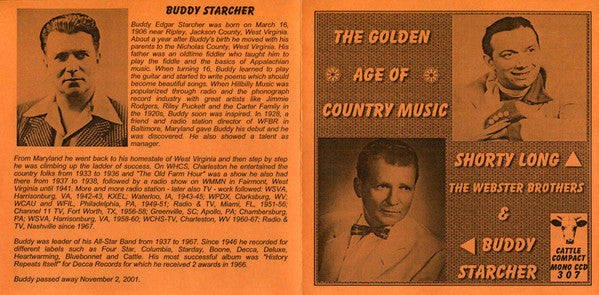 Various : The Golden Age Of Country Music (CD, Comp, Mono)