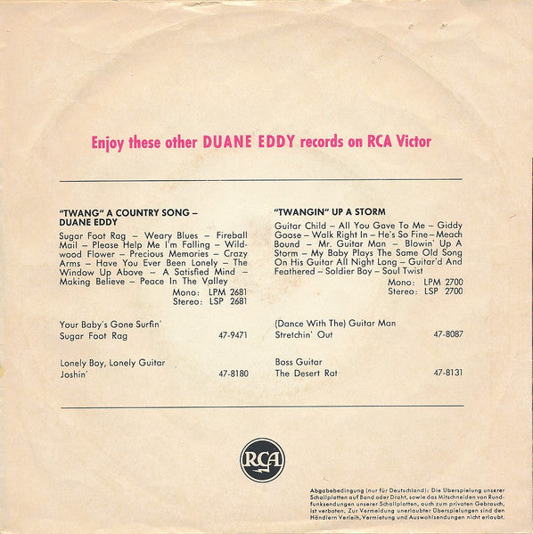 Duane Eddy : Moon Shot / Roughneck (7", Single)