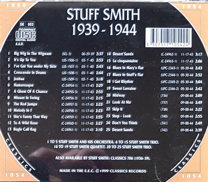 Stuff Smith : 1939-1944 (CD, Comp)