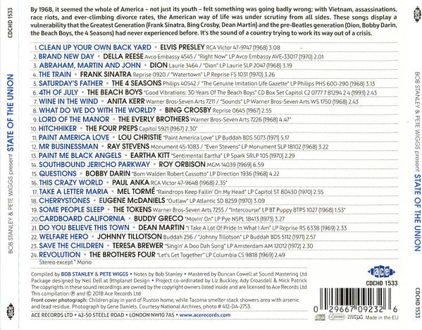 Bob Stanley & Pete Wiggs : State Of The Union (The American Dream In Crisis 1967 - 1973) (CD, Comp, Mono)