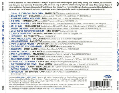 Bob Stanley & Pete Wiggs : State Of The Union (The American Dream In Crisis 1967 - 1973) (CD, Comp, Mono)