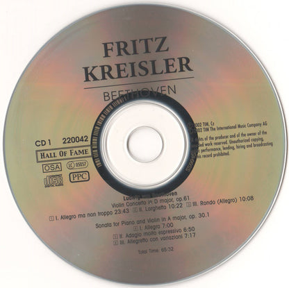 Fritz Kreisler : Hall Of Fame — Fritz Kreisler (5xCD, Comp + Box)