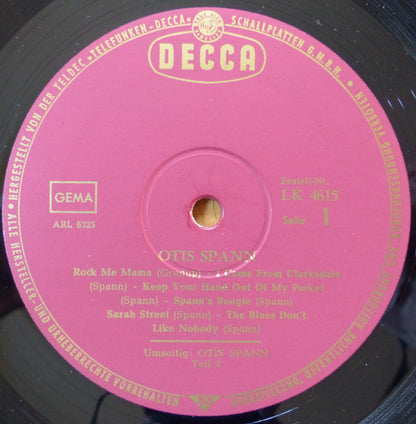 Otis Spann : The Blues Of Otis Spann (LP, Album, Mono)