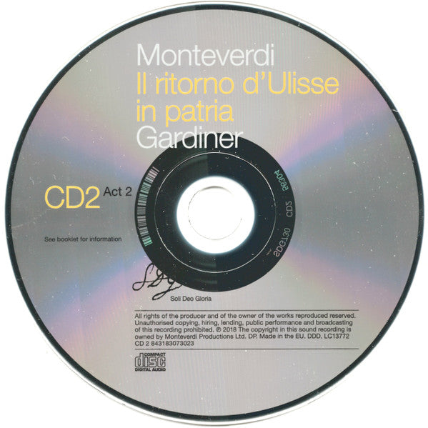 Monteverdi* – Gardiner* : Il Ritorno D'Ulisse In Patria (3xCD, Album)