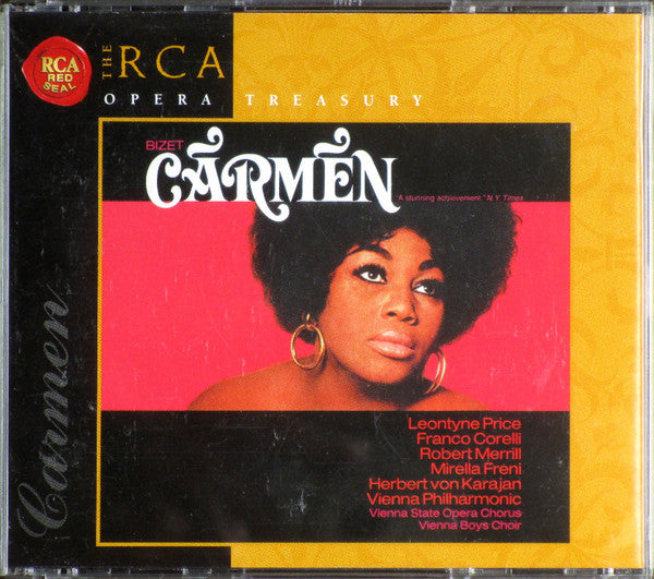 Georges Bizet, Leontyne Price, Franco Corelli, Robert Merrill, Mirella Freni, Herbert Von Karajan, Wiener Philharmoniker, Wiener Staatsopernchor, Die Wiener Sängerknaben : Carmen (3xCD, Album, RE, RM + Box)