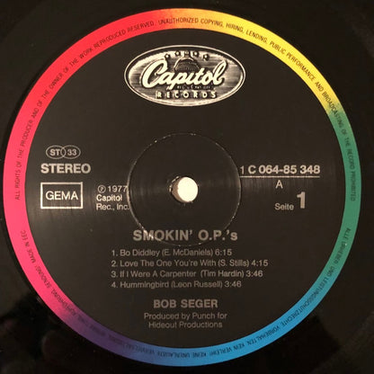 Bob Seger : Smokin' O.P.'S (LP, Album, RE)