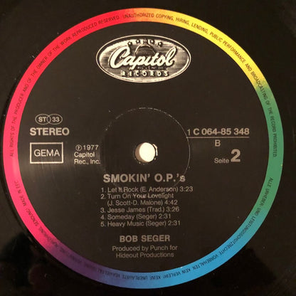 Bob Seger : Smokin' O.P.'S (LP, Album, RE)