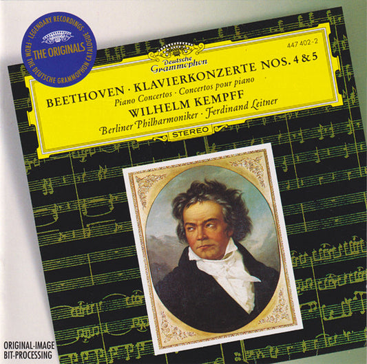 Beethoven* - Wilhelm Kempff / Berliner Philharmoniker / Ferdinand Leitner : Klavierkonzerte Nos. 4 & 5 = Piano Concertos = Concertos Pour Piano (CD, Comp, RM)